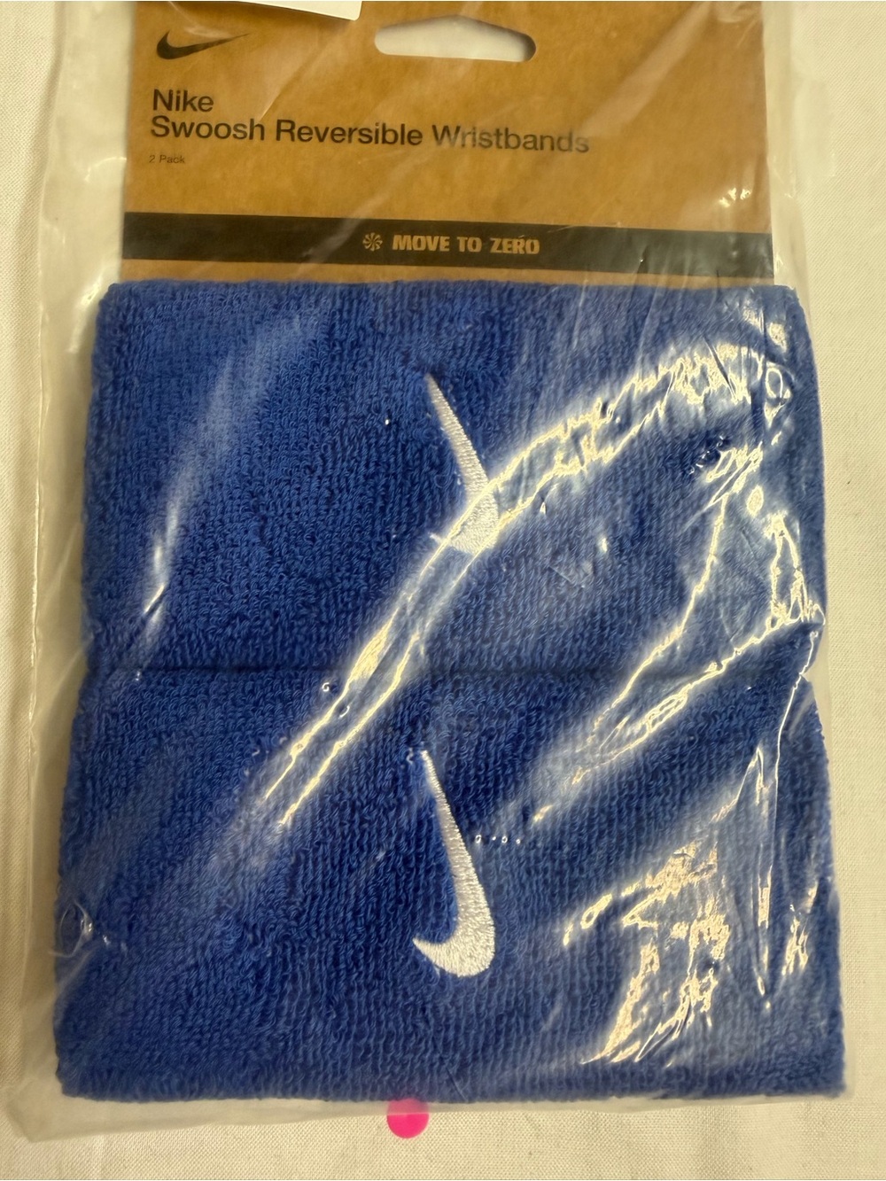 Nike Blue Swoosh Reversible Wristbands (2 Pack)